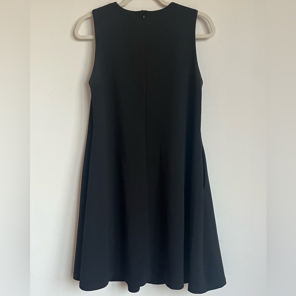 GRACIA Stretch Golden Floral Faux Leather sleeveless Dress Size Small - Picture 8 of 10